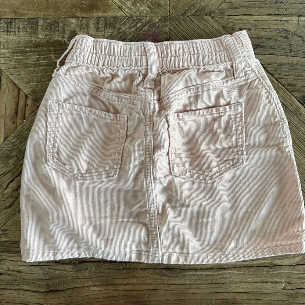 Old Navy Light Pink High-Waisted Corduroy Skirt for Girls Small 6-7